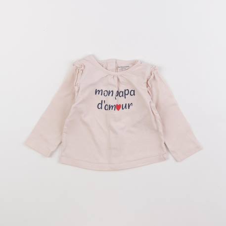 Tee-shirt - 9 mois Rose 1 - vertbaudet enfant 