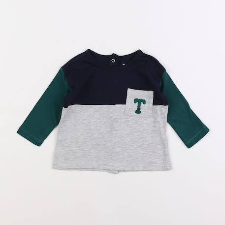 Tee-shirt - 6 mois Gris 1 - vertbaudet enfant 