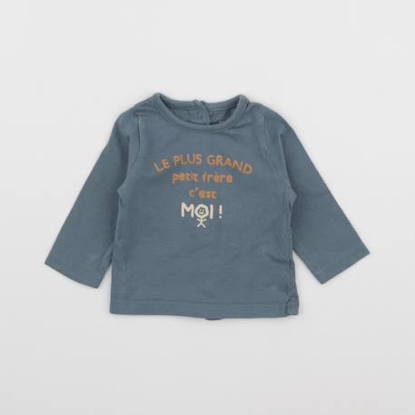Tee-shirt - 3 mois Bleu 1 - vertbaudet enfant 
