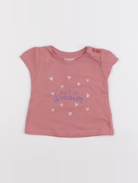 Tee-shirt - 6 mois Rose 1 - vertbaudet enfant 