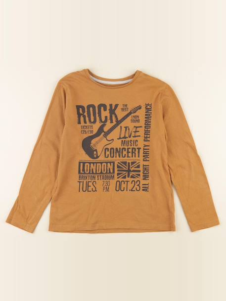 Tee-shirt - 10 ans Marron 1 - vertbaudet enfant 
