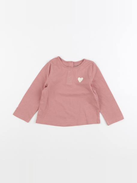 Tee-shirt - 12 mois Rose 1 - vertbaudet enfant 