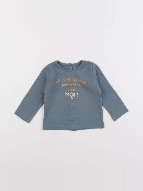 Tee-shirt - 6 mois Bleu 1 - vertbaudet enfant 