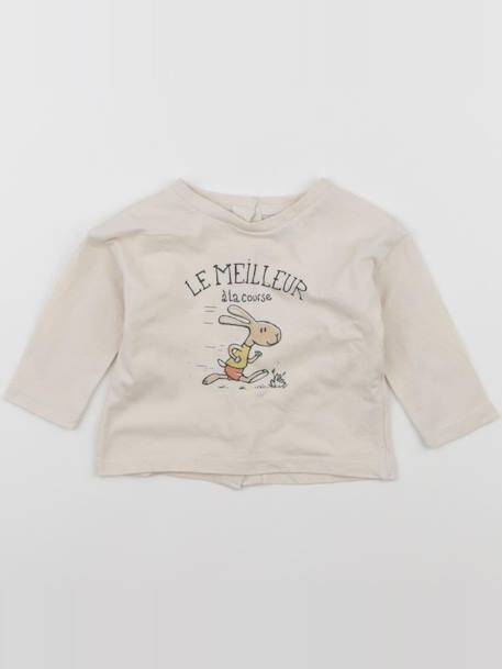Tee-shirt - 6 mois Beige 1 - vertbaudet enfant 
