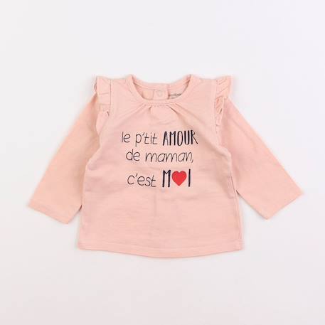 Tee-shirt - 3 mois Rose 1 - vertbaudet enfant 