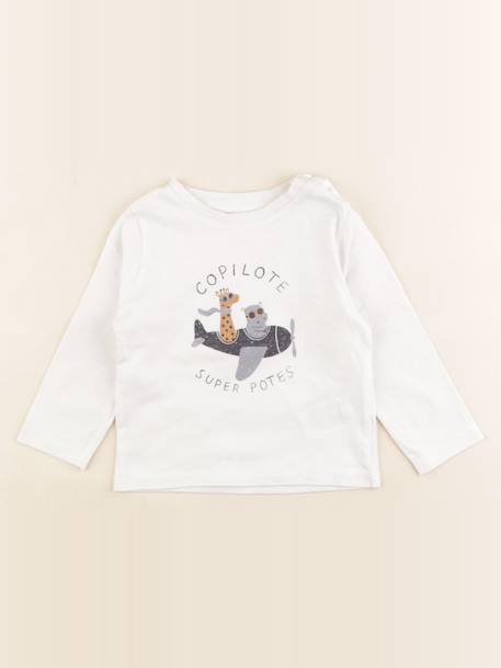 Tee-shirt - 9 mois Blanc 1 - vertbaudet enfant 