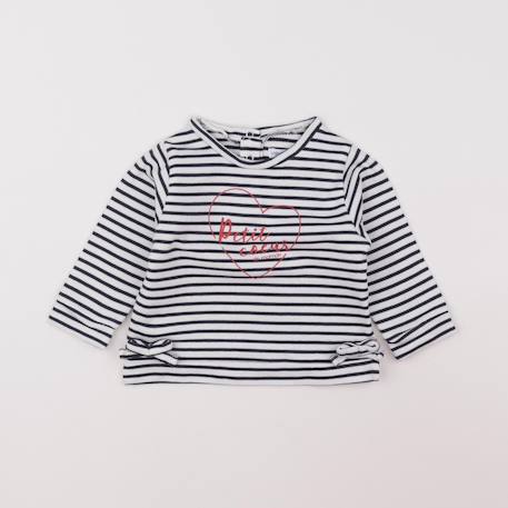 Tee-shirt - 9 mois Blanc, bleu 1 - vertbaudet enfant 