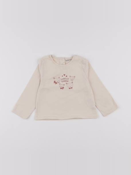 Tee-shirt - 12 mois Beige 1 - vertbaudet enfant 