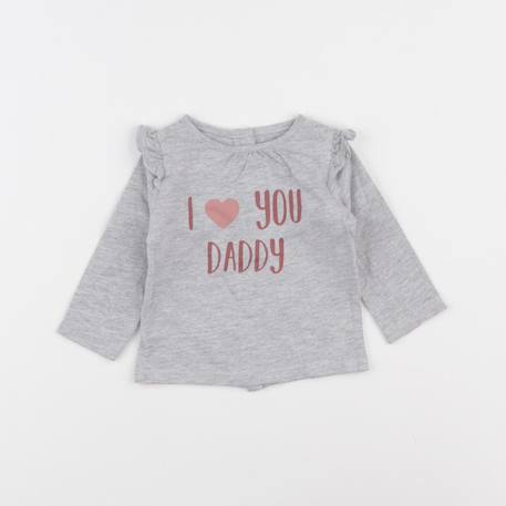 Tee-shirt - 3 mois Gris 1 - vertbaudet enfant 