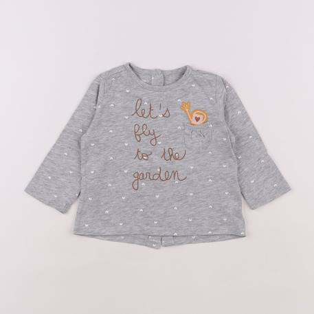Tee-shirt - 9 mois Gris 1 - vertbaudet enfant 