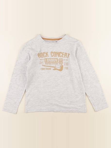 Tee-shirt - 8 ans Gris 1 - vertbaudet enfant 
