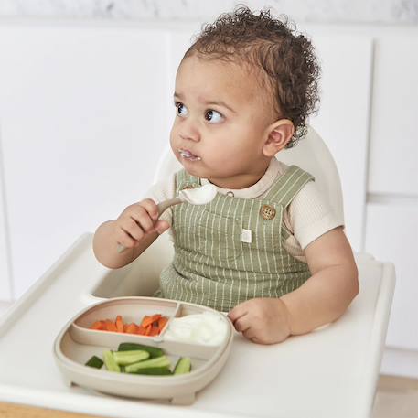Assiette à ventouse avec compartiments amovibles Beige+Bleu+Rose+Vert de gris 2 - vertbaudet enfant 