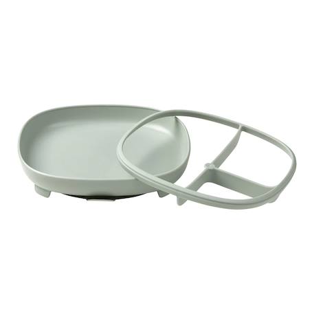 Assiette à ventouse avec compartiments amovibles Beige+Bleu+Rose+Vert de gris 19 - vertbaudet enfant 