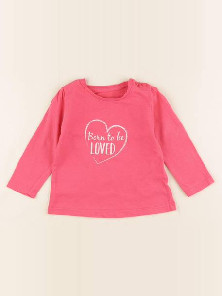 Tee-shirt - 9 mois Rose 1 - vertbaudet enfant 