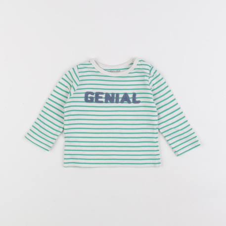 Tee-shirt - 3 mois Blanc, vert 1 - vertbaudet enfant 