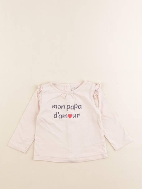Tee-shirt - 9 mois Rose 1 - vertbaudet enfant 