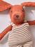 Peluche chien en velours avec salopette Marron 2 - vertbaudet enfant 