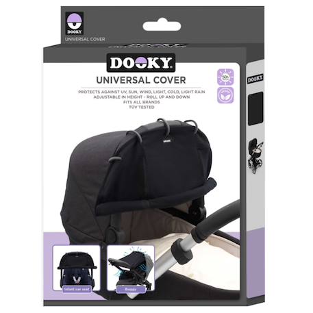 Pare-soleil universel poussette et siège auto uv upf50+ Écru+Gris+Noir 18 - vertbaudet enfant 