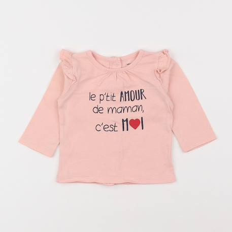 Tee-shirt - 3 mois Rose 1 - vertbaudet enfant 