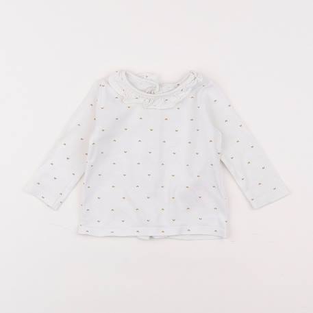 Tee-shirt - 6 mois Blanc, or 1 - vertbaudet enfant 