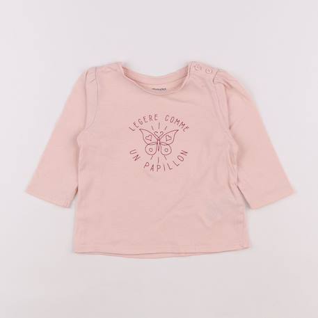 Tee-shirt - 9 mois Rose 1 - vertbaudet enfant 