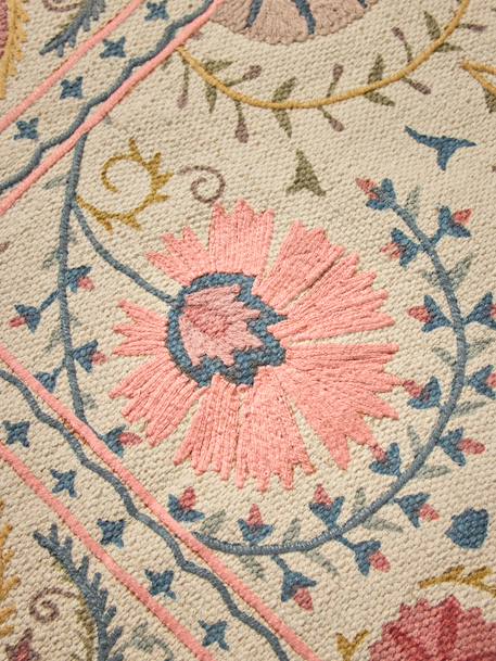 Tapis en coton brodé flore Imprimé  fleurs 2 - vertbaudet enfant 