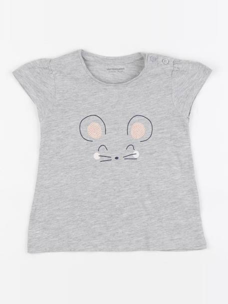Tee-shirt - 12 mois Gris 1 - vertbaudet enfant 