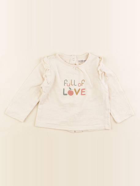Tee-shirt - 9 mois Beige 1 - vertbaudet enfant 