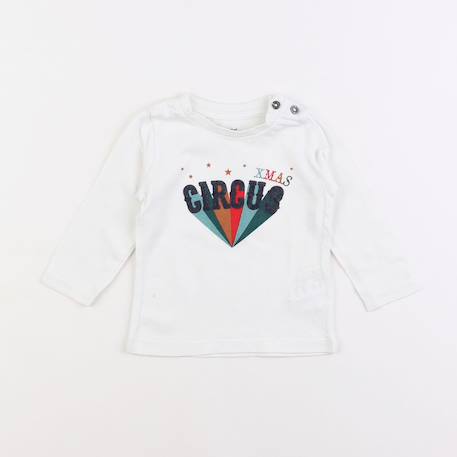 Tee-shirt - 6 mois Blanc 1 - vertbaudet enfant 