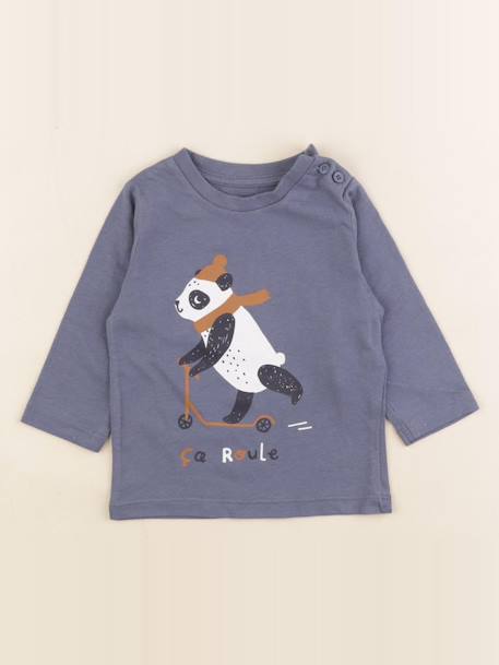 Tee-shirt - 6 mois Bleu 1 - vertbaudet enfant 