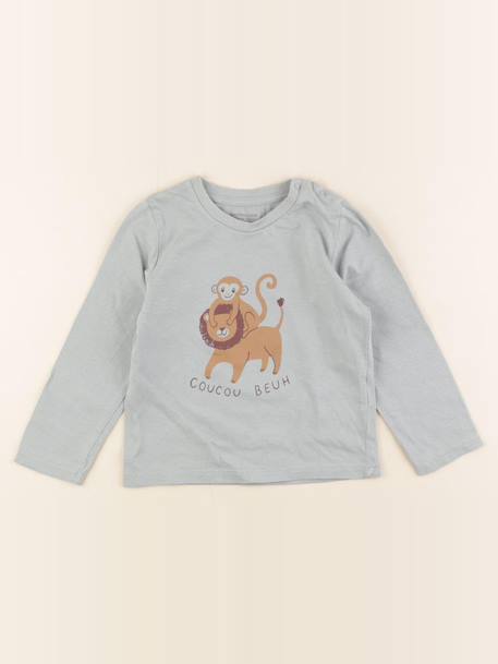 Tee-shirt - 24 mois Bleu 1 - vertbaudet enfant 