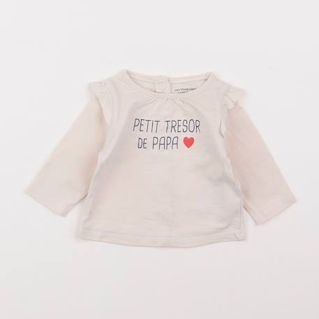 Tee-shirt - 3 mois Blanc 1 - vertbaudet enfant 