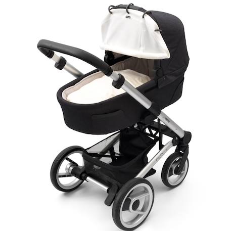 Pare-soleil universel poussette et siège auto uv upf50+ Écru+Gris 2 - vertbaudet enfant 