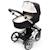 Pare-soleil universel poussette et siège auto uv upf50+ Écru+Gris 2 - vertbaudet enfant 