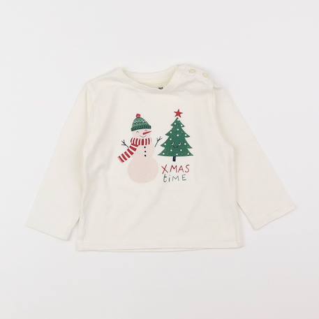 Tee-shirt - 12 mois Blanc 1 - vertbaudet enfant 