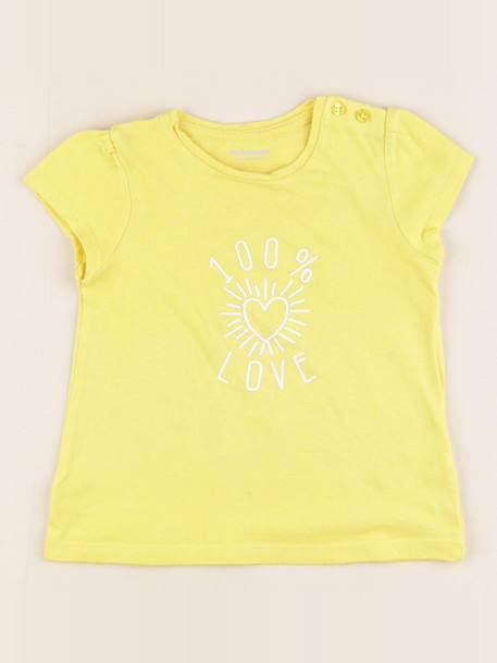 Tee-shirt - 12 mois Jaune 1 - vertbaudet enfant 