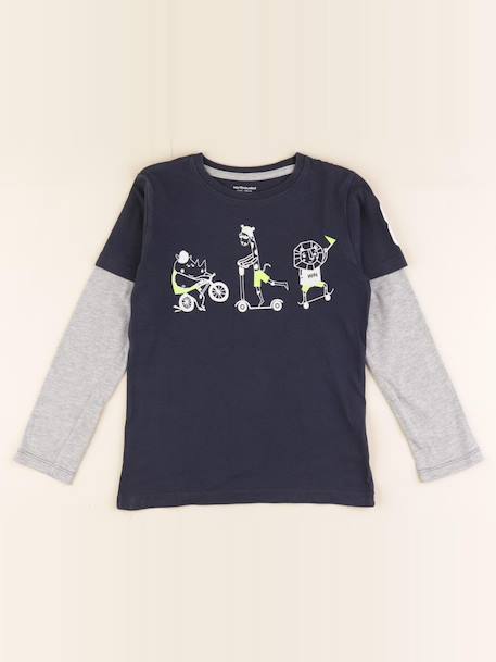 Tee-shirt - 8 ans Bleu 1 - vertbaudet enfant 