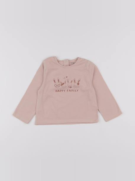 Tee-shirt - 12 mois Rose 1 - vertbaudet enfant 