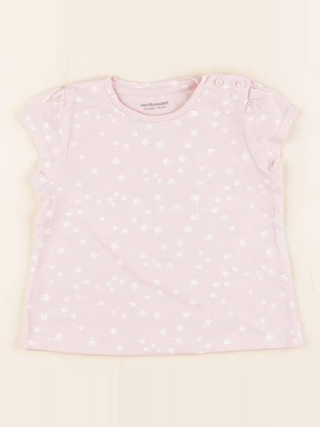 Tee-shirt - 12 mois Rose 1 - vertbaudet enfant 