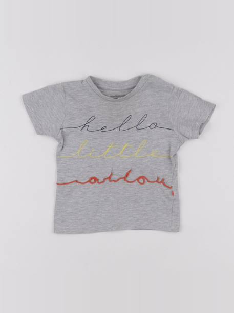 Tee-shirt - 9 mois Gris 1 - vertbaudet enfant 