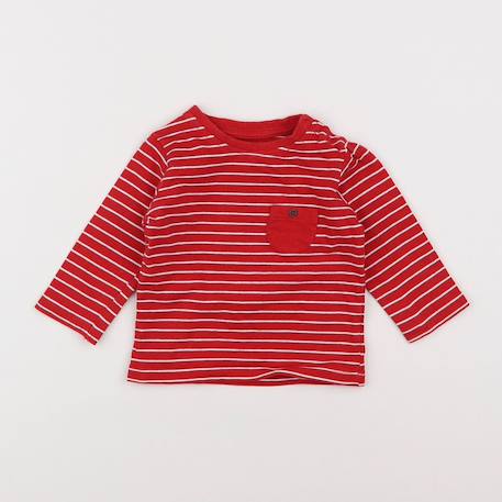 Tee-shirt - 3 mois Blanc, rouge 1 - vertbaudet enfant 