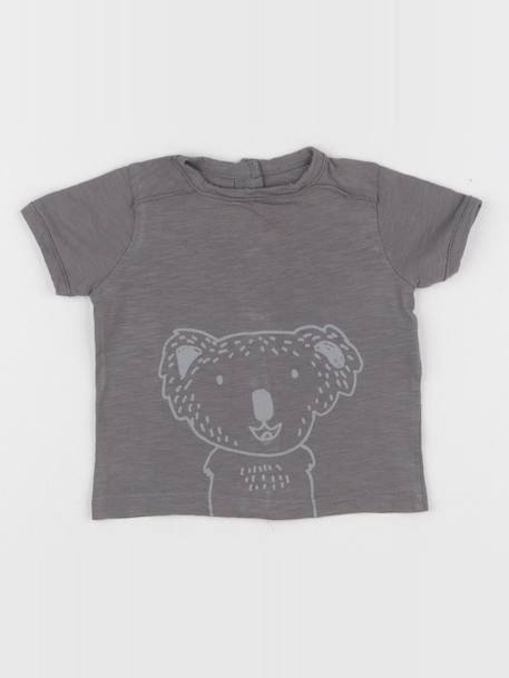 Tee-shirt - 6 mois Gris 1 - vertbaudet enfant 
