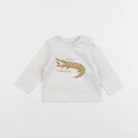 Tee-shirt - 3 mois Beige 1 - vertbaudet enfant 