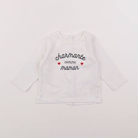Tee-shirt - 6 mois Blanc 1 - vertbaudet enfant 