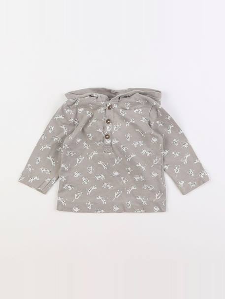 Tee-shirt - 9 mois Gris 1 - vertbaudet enfant 
