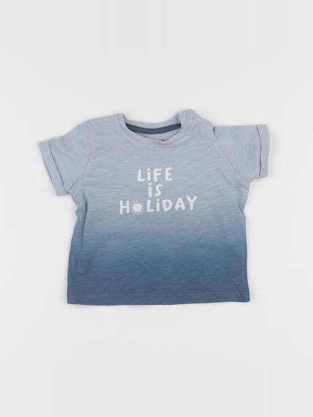 Tee-shirt - 6 mois Bleu 1 - vertbaudet enfant 