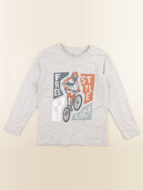 Tee-shirt - 10 ans Gris 1 - vertbaudet enfant 