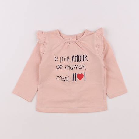 Tee-shirt - 3 mois Rose 1 - vertbaudet enfant 