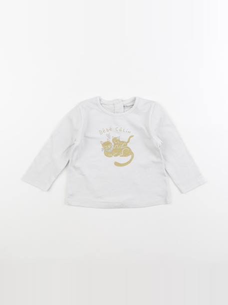 Tee-shirt - 12 mois Blanc 1 - vertbaudet enfant 