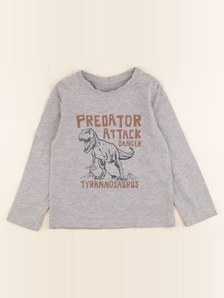 Tee-shirt - 4 ans Gris 1 - vertbaudet enfant 